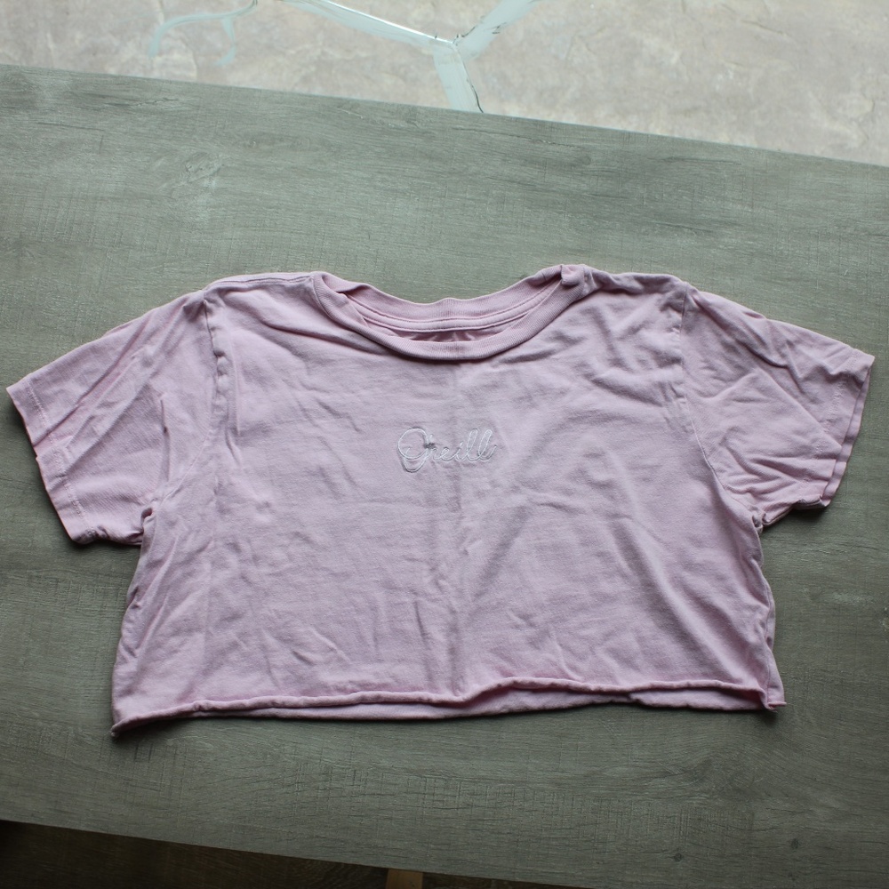 O'neil pink cropped tee, size M